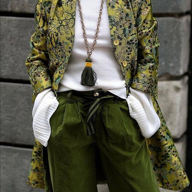 Fashionable original China Jacquard in yellow - green | View: Style example