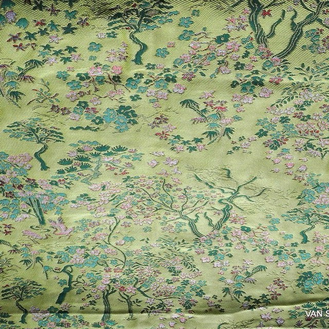 Modischer original China Jacquard in Gelb - Grün | Ansicht: 2063 - Modischer original China Jacquard in Gelb - Grün