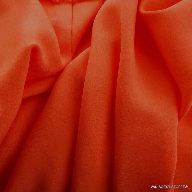 Orange farbiges 100% Viskose soft Poplin