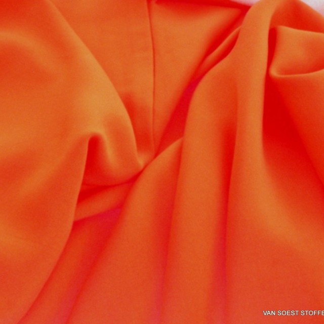 Orange colored 100% viscose soft poplin | View: Orange colored 100% viscose soft poplin