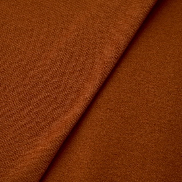 Rust red stretch (bi-elastic) matt, super soft & left roughened | View: Rust red stretch (bi-elastic) matt, super soft & left roughened