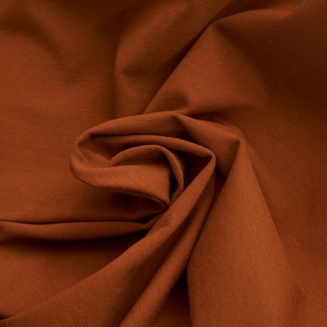 Rust red stretch (bi-elastic) matt, super soft & left roughened