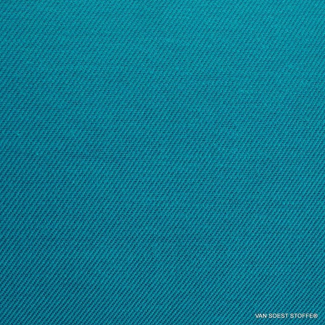 Schwere Stretch Köper in Tencel™ Mischung in Mykonos Blue