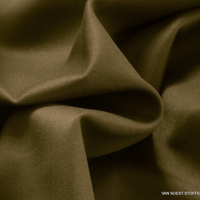 Heavy stretch satin in Tencel™ blend in Turmeric = brown-olive