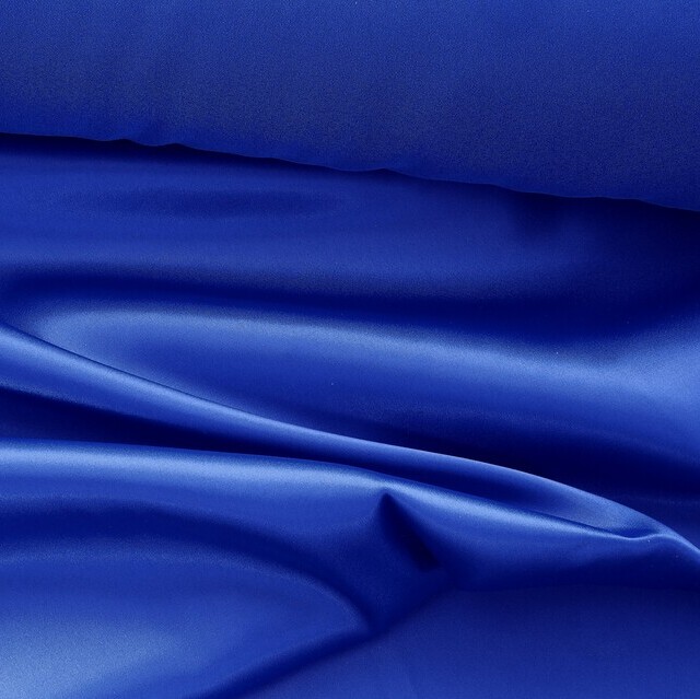 Heavy royal high-stretch couture satin in cobalt blue | View: Heavy royal high-stretch couture satin in cobalt blue