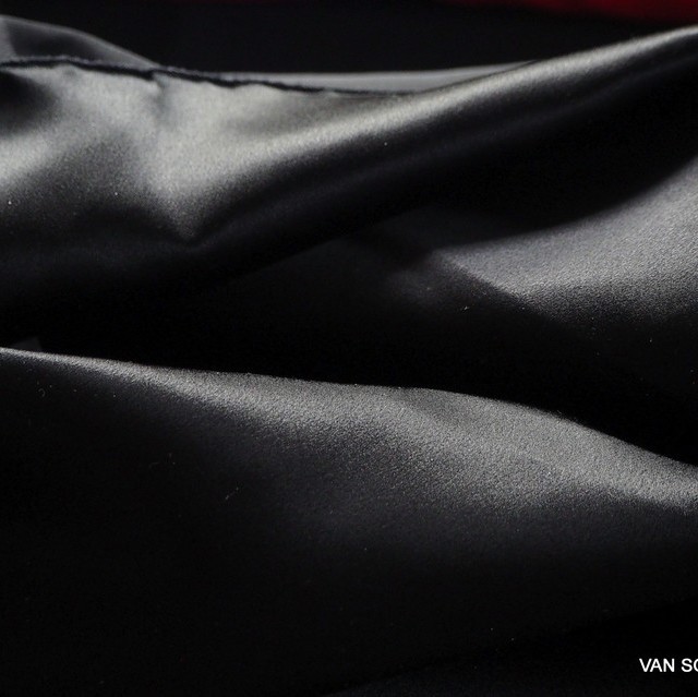 Heavy silk satin in black