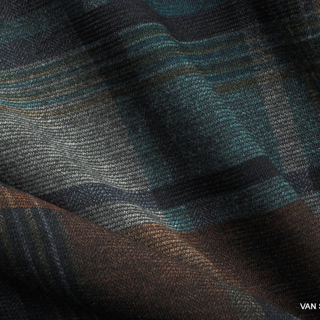 Heavy stretch fine jersey in dream check design