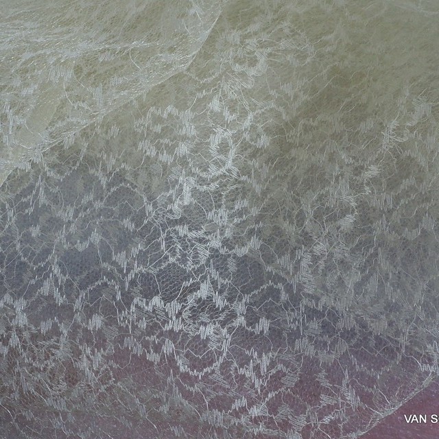 Stiff jacquard nylon tulle Bomboniera in color nature | View: Stiff jacquard nylon tulle Bomboniera in color nature