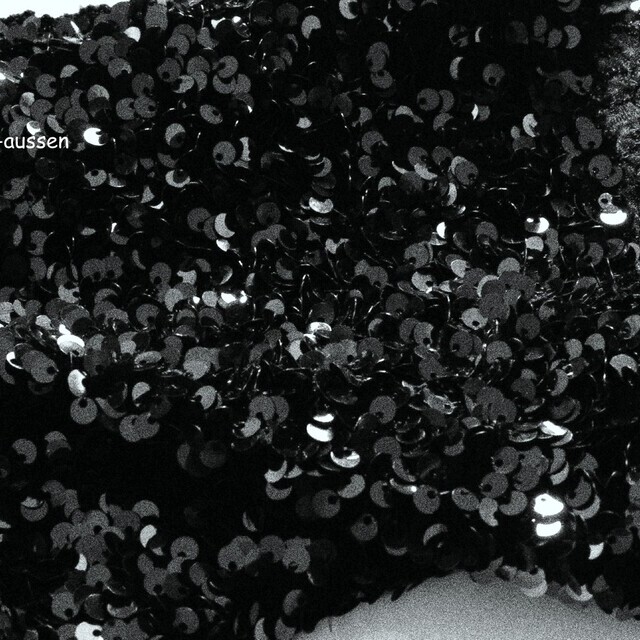 Stretch, Blickdicht + Glanz Pailletten in Schwarz + viele Farben.