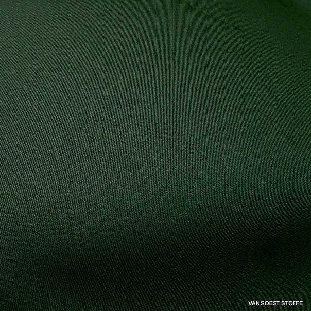 Stretch Fein-Gabardine in Lodengrüner Wollmischung