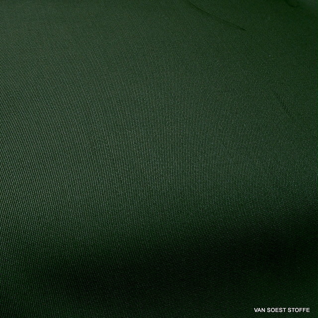 Stretch Fein-Gabardine in Lodengrüner Wollmischung