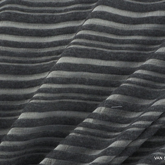 Stretch shiny rib stripe in silver-grey | View: Stretch shiny rib stripe in silver-grey