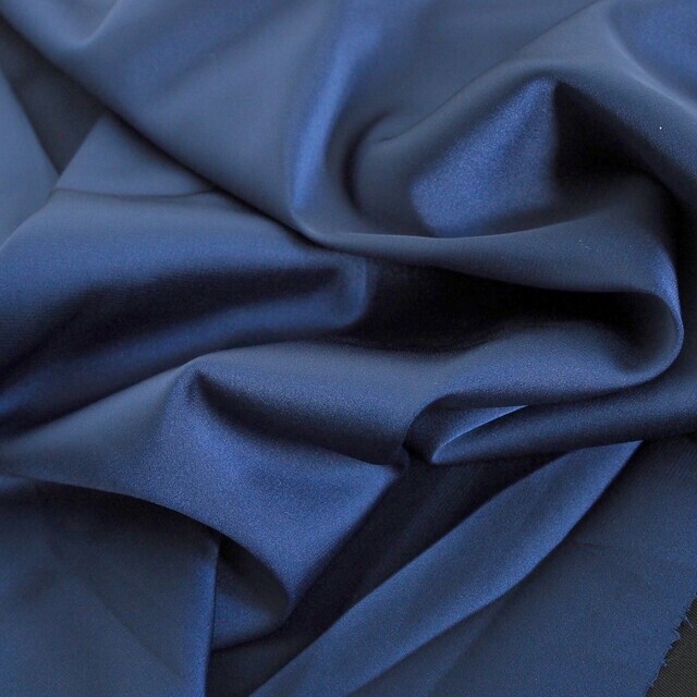 Stretch Imitat Seiden Satin in tollem Navy | Ansicht: Stretch Imitat Seiden Satin in tollem Navy