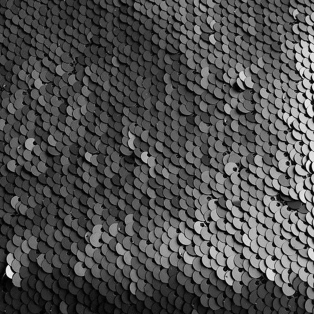 Stretch Matt Pailletten Tiefschwarz 5 mm. | Ansicht: Stretch Matt Pailletten Tiefschwarz 5 mm.