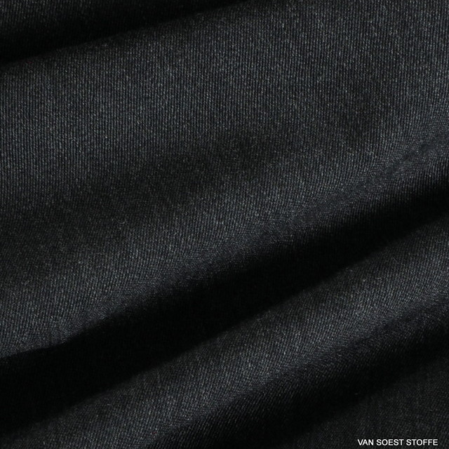 Stretch Melange Schurwoll Gabardine in Dunkelgrau | Ansicht: Stretch Melange Gabardine in Dunkelgrau