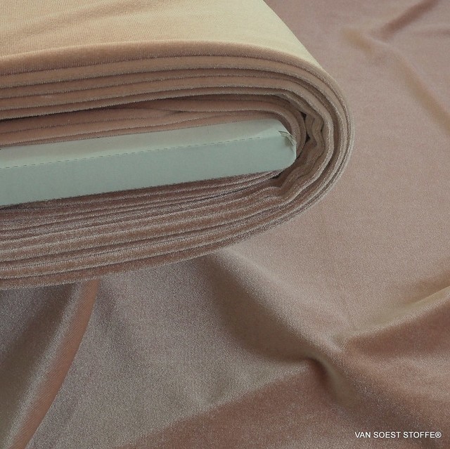 Stretch velvet in skin-champagne-rosé | View: Stretch velvet in skin-champagne-rosé