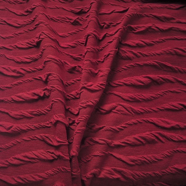 Stretch Soft Jersey Jacquard in Burgund