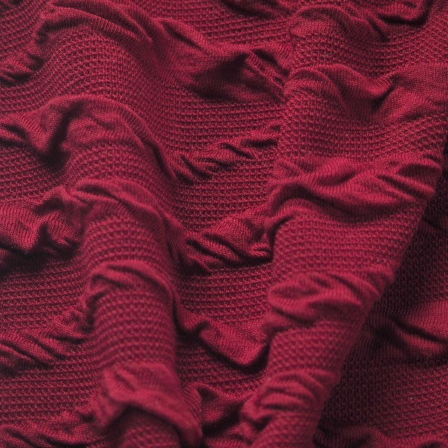 Stretch Soft Jersey Jacquard in Burgund | Ansicht: Stretch Soft Jersey Jaquard in burgund