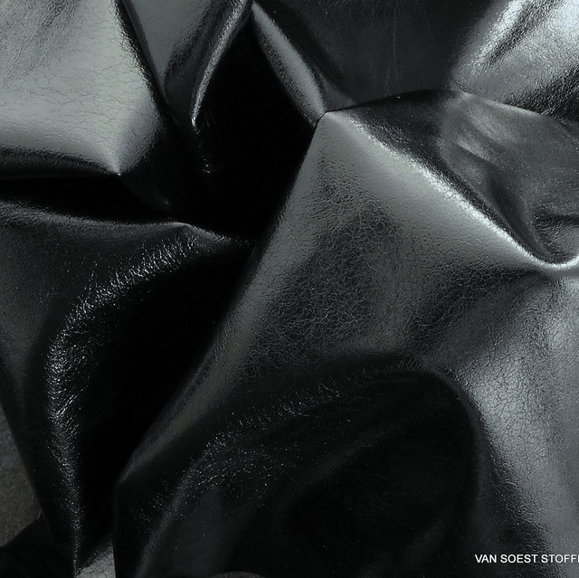 Stretch Wetlook Vinyl in Crash Farbe Schwarz | Ansicht: Stretch Wetlook Vinyl in Crash Look Farbe Schwarz