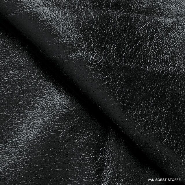 Stretch Wetlook Vinyl in Crash Farbe Schwarz