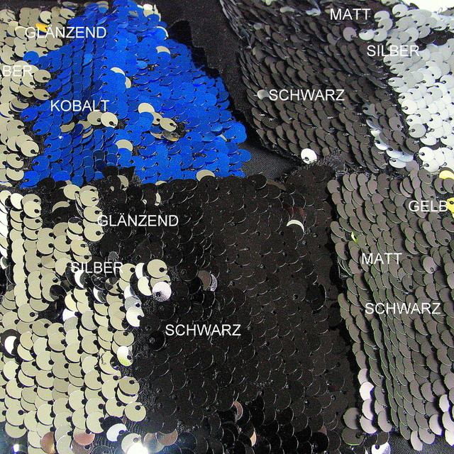 Stretch Zauber Pailletten tief schwarz - Silber | Ansicht: 0918 Stretch Zauber Pailletten neue Farben