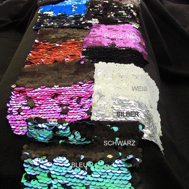 Stretch Zauber Pailletten tief schwarz - Silber | Ansicht: 0918 Stretch Zauber Pailletten neue Farben