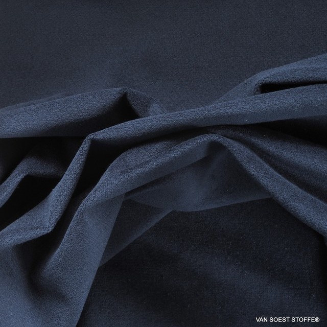 Stretch dunkel blauer Vintage Baumwollsamtl | Ansicht: dunkel blauer Baumwollsamt mit Stretchanteil