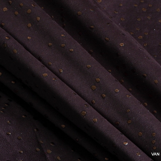 Stretchy Gold betupftes Lederimitat in Dunkel Burgund | Ansicht: Stretchy Gold betupftes Lederimitat in Dunkel Burgund