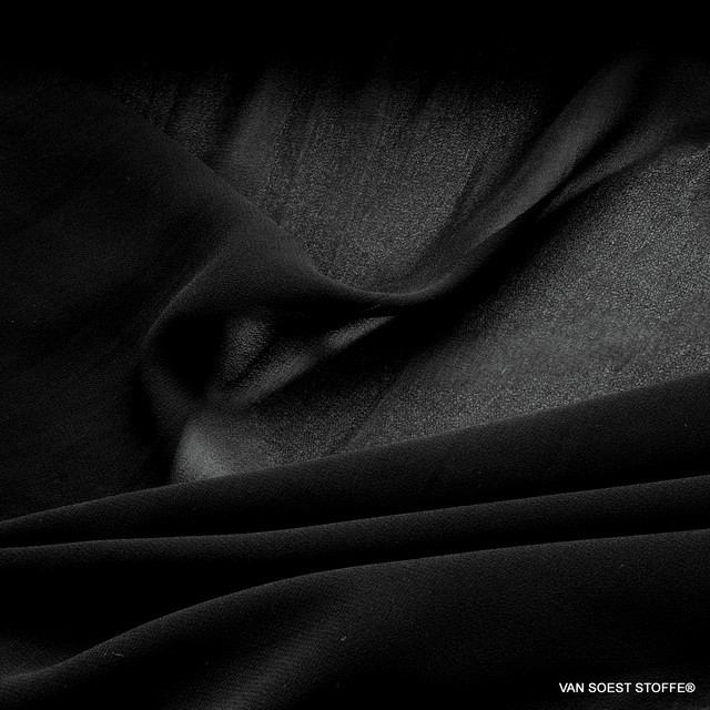 Super feiner Georgette in Schwarz | Ansicht: Super feiner Georgette in Schwarz