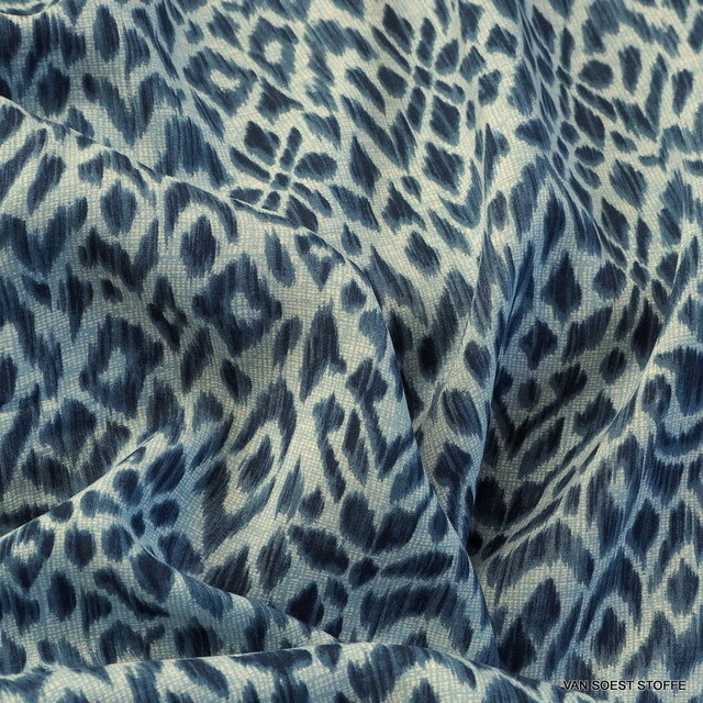 Supersoft muslin in jeans look with animal print | View: Supersoft muslin in jeans look with animal print