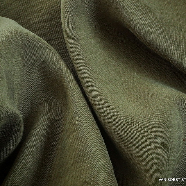 TENCEL™-Cupro-Leinen in Oliv