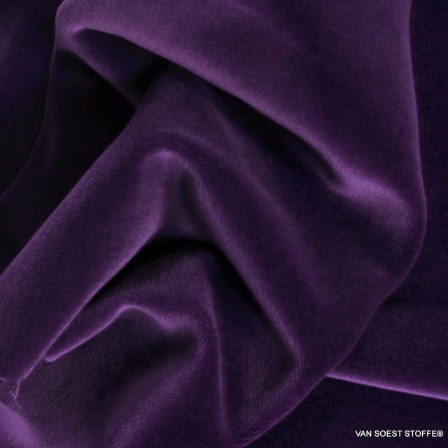 Vintage cotton velvet in purple