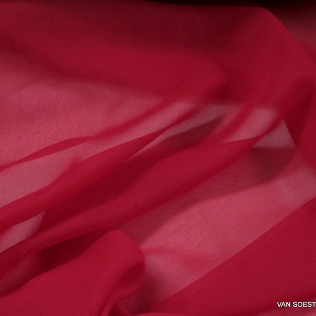 100% Viskose Georgette in Scharlach Rot | Ansicht: 100% Viskose Georgette in Scharlach Rot