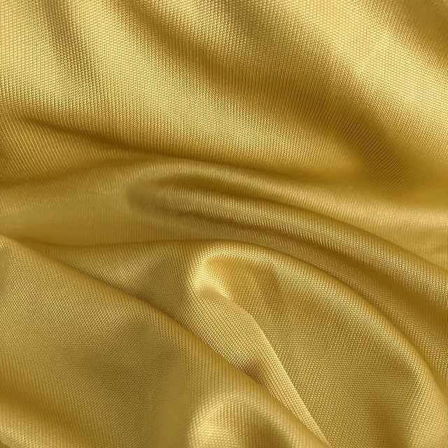 High-gloss viscose jersey, smooth feel & great drape in sunshine yellow | View: 100% Viscose Jersey high gloss, smooth handle & great drape Sunshine Yellow