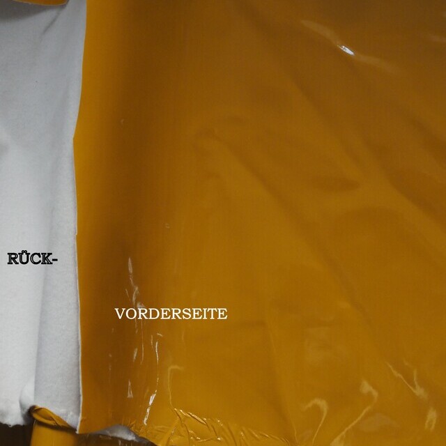Wet Look soft Vinyl mit Abseite - Farbe Curry Gelb | Ansicht: Wet Look soft Vinyl in Farbe Curry Gelb