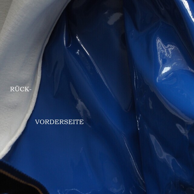 1460 - Wet Look soft Vinyl mit Abseite - Farbe Royal Blau | Ansicht: Wet Look soft Vinyl mit Abseite - Farbe Royal Blau