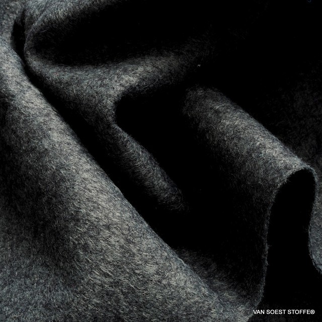 Wool-felt mixture in anthracite grey