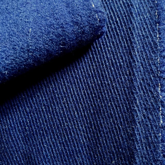 Woolfelt coarse steep twill back brushed in royal blue | View: Woolfelt coarse steep twill back brushed in royal blue