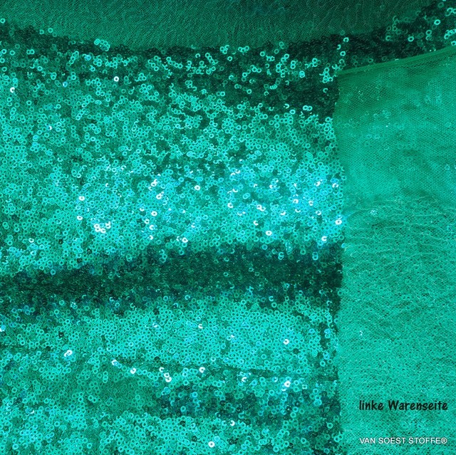 beguiling mini sequins on tone on tone stretch tulle in mint green | View: beguiling mini sequins on tone on tone stretch tulle in mint green