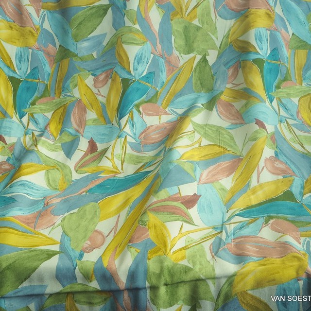 colorful Fascination floral print on viscose crepe | View: colorful Fascination floral print on viscose crepe