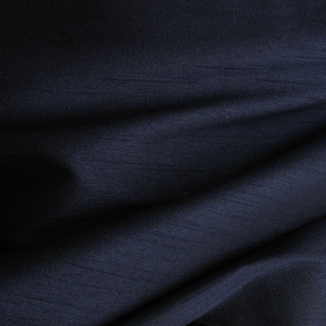 Dupion silk imitation in dark navy