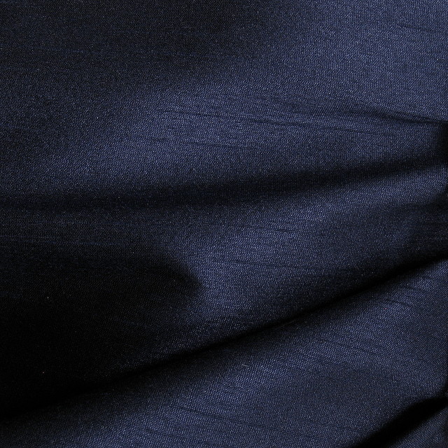 Dupion silk imitation in dark navy