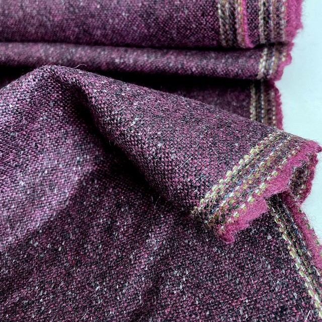 fine elegant bouclé tweed with wool - purple gray light gray | View: fine elegant bouclé tweed with wool - purple gray light gray