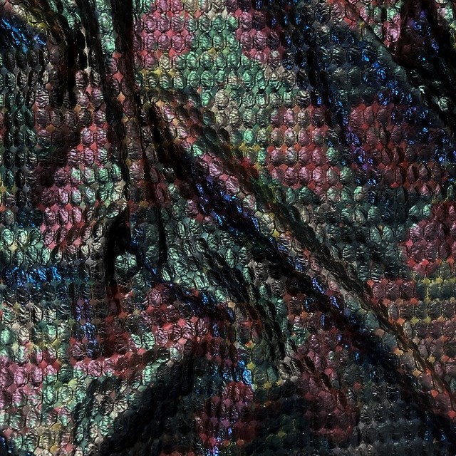 glaenzender Ledereffekt auf laminiertem Waffel Velour Green-Red-Black limitiert | Ansicht: glaenzender Ledereffekt auf laminiertem Waffel Velour Green-Red-Black limitiert