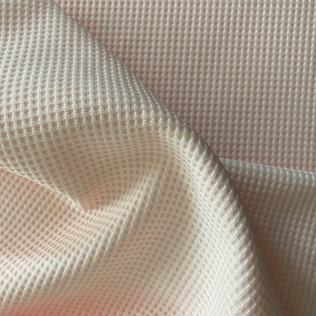 super soft waffle texture in delicate baby pink