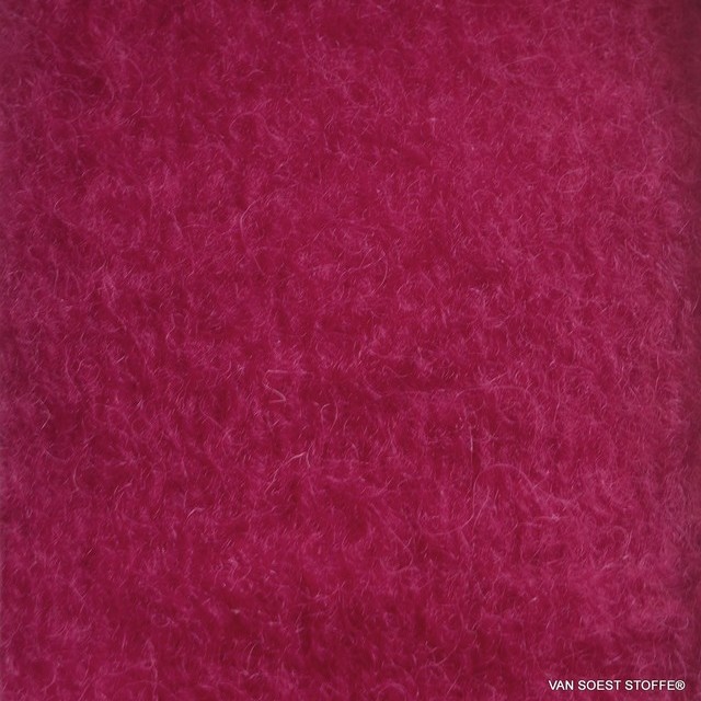 light wool-walkloden mix one side rolled in magenta - melange knit inside | View: light wool-walkloden mix one side rolled in magenta - melange knit inside