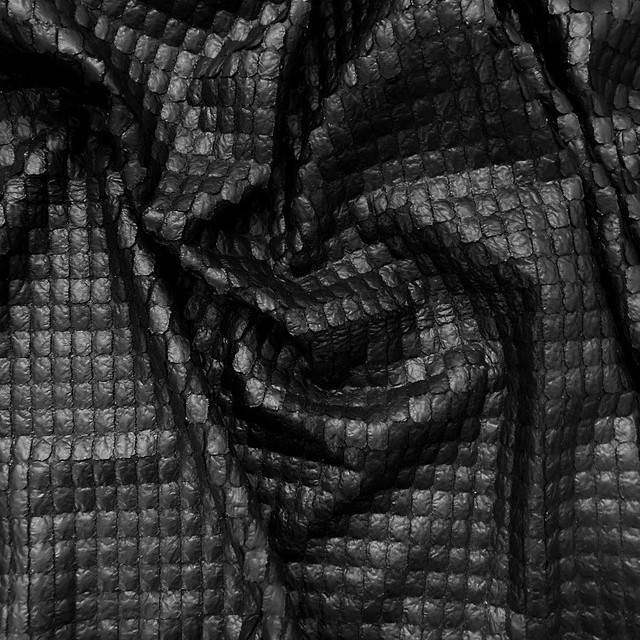 matte leather effect on laminated waffle velour Black limited | View: matte leather effect on laminated waffle velour Black limited