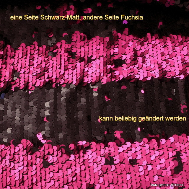 Pailletten Zauber in Fuchsia Schwarz-Matt.