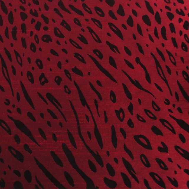 Reptil -Jacquard Rot Schwarz