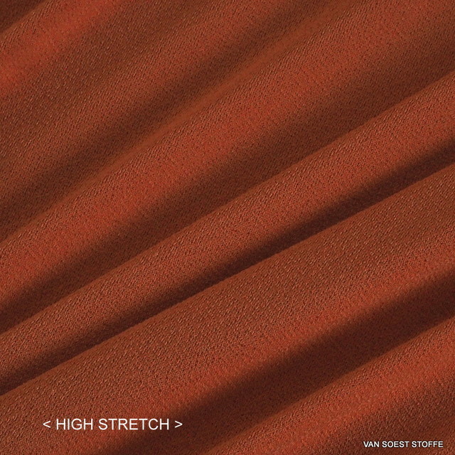 Softer feiner Stretch Krepp Jersey in Orange